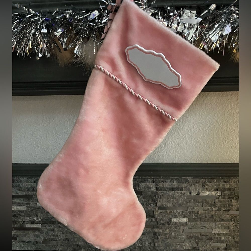 Christmas Stocking Pink Baby First Christmas - Picture 2 of 7